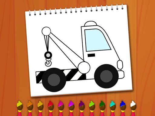 Coloring Book Excavator Trucks Y8 Games