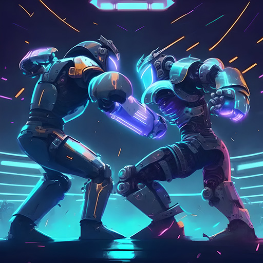 Lucha de anillo de robot