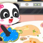 Baby-Panda-Aufräumarbeiten
