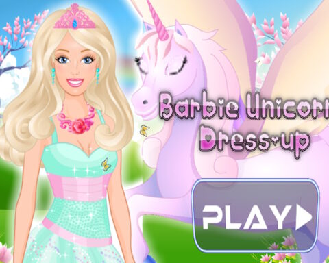 Barbie unicorn dress up