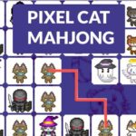 gato píxel mahjong