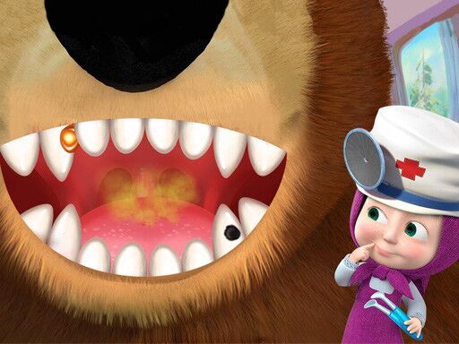 Permainan Dokter Gigi Masha And The Bear