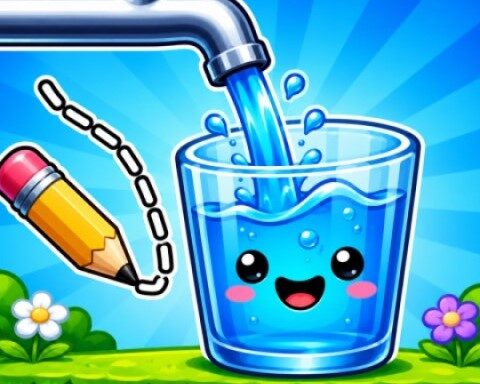 Water Flow Happy Glass