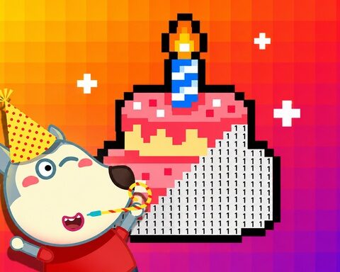 Wolfoo Birthday Pixel Art