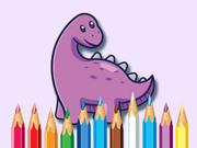 Libro para colorear: dinosaurio con flores