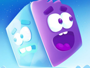 Eisiger lila Kopf 3D