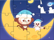 Jigsaw Puzzle: Monkey with Moon