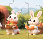 Puzzle: Kaninchen mit Karotten