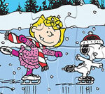 Rompecabezas: Snoopy patinando